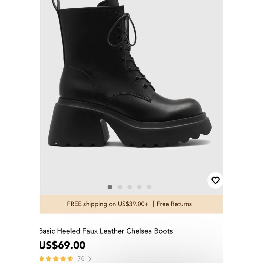 Cider NWT Chunky Block HeelFaux Leather Chelsea Boot 6 - Picture 2 of 12